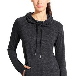 Athleta Lookout Techie Hooded Sweat Pullover
